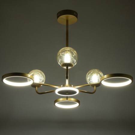 Mirbis chandelier 6XLED 4000K 30W 3xg9 gold 75x75x59cm Bayerlux-3
