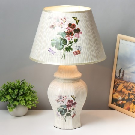 Lamp table ceramics "Bouquet of wildflowers" E27 220V 47x30x30 cm Risalux-1