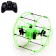 A quadrocopter radio -controlled Drone works on the battery, the color is green