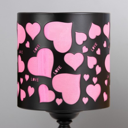 Aroma lace with backlight "Heart" G9 40W +RGB black 12x12x22.5 cm Risalux-5