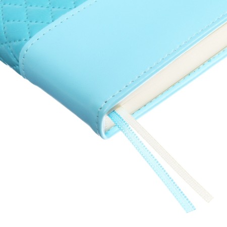 The diary is low, A5, 136 sheets, leatherette, Devente. Tailor, a solid cover with foam rubber, knife, perforation, liesse, block 70%, blue-3