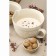 A jug for mixing cream -colored with a relief pattern of Taiga berries, 2l