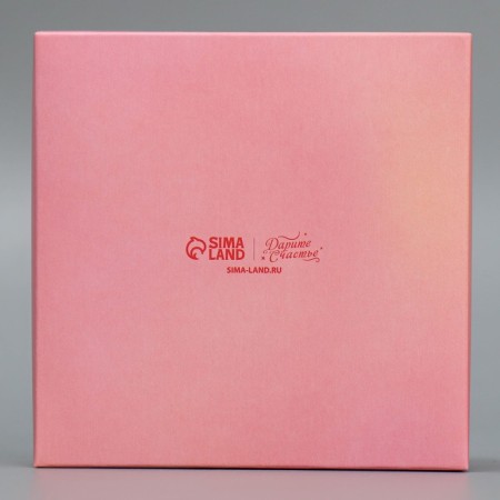 Box for sweets, confectionery packaging, 4 cells, “with all my heart”, 10.5 x 10.5 x 3.5 cm-3