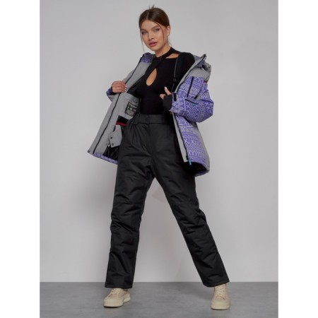 Ski jacket female winter, size 50, purple color-6