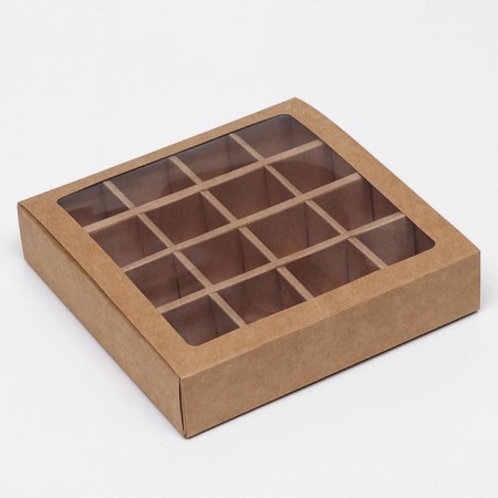 Box for sweets, craft, 17.5 x 17.5 x 4 cm-5