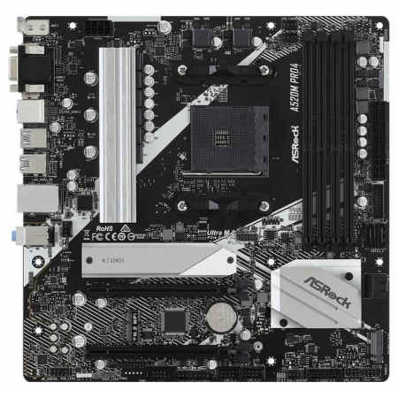 The ASROCK A520M PRO4 AMD A520 4XDDR4 MATX AC`97 8ch (7.1) GBLAN RAID+ 107040
