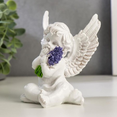 Polystone souvenir "Snowty Angel with Lavender" MIX 11x8x7 cm-4