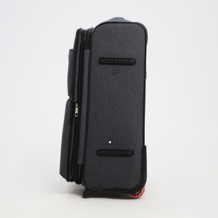 Small suitcase 24 "On the zipper, code castle, with extension, the color is gray-3
