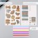 Photo album 25 sheets (stickers+rings) "Texture wood and stone" 19x27x3 cm