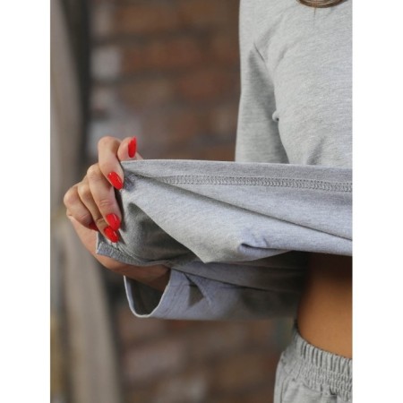 Trouser suit, size 52, color gray melange-1