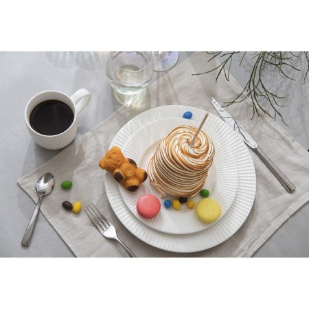 A set of lunch plates Liberty Jones Soft RipPles, 27 cm, white color-1