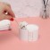 Organizer for storing cotton sticks and disks, 2 sections, 9.5 × 6 × 6 cm, white color