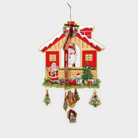 Decorative decoration (suspension) "New Year's house" 50x33.5 cm-4