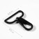 Metal carbine, 52 × 45 mm / 38 × 3.5 mm, 3 pcs, matte black color
