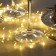 Garland "tinsel" 1 m dew, ip20, silver thread, 100 led, warm white glow, 2 modes, aah3