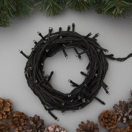 Garland “thread” 20 m, IP20, dark thread, 200 LED, white glow, 8 modes, 220 V, markdown-1