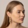 Earrings Metal "Chain" delight, the color is light brown