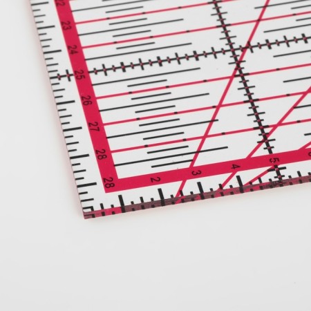 A line for quilting and patchwork, 30 × 30 cm, thickness 3 mm, transparent/pink color-1