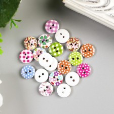 A set of buttons of decorative wood 