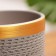 Flower Pot "Brussels" gray gold cylinder No. 2, 1.5 liters