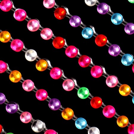 Rhinestones for decor, on adhesive, 3 mm, multi -colored-4