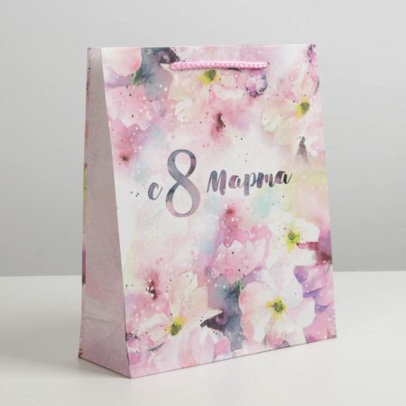 Package Gift Laminated Vertical, Packaging, “From March 8”, ML 21 x 25 x 8 cm-2