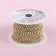 Chain with rhinestones, with holography, metal, glass, 2 mm, 9 ± 1 m, gold color