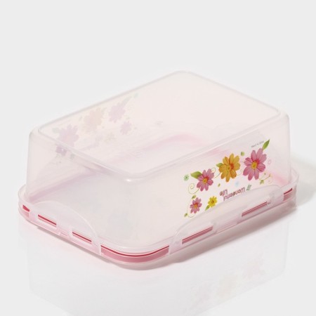 A set of lunch boxes of plastic rectangular "Polyanka", 3 pcs: 150 ml, 300 ml, 500 ml, color mix-4