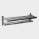 Hinged shelf with a holder of towels, 5 moving hooks, silver color