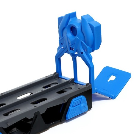 Parking 2 in 1 Truck, 6 cars, transforms into a vehicle, sound, color blue-8