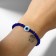 Bracelet amulet "Eye" horseshoe, blue color in silver, 6 cm