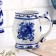 Beer mug aut. Sukhorukova E.B., 13x9x12 cm, 660 ml, 1 variety, gzhel