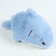 Soft toy "Cat" in a shark costume, 25 cm, blue color