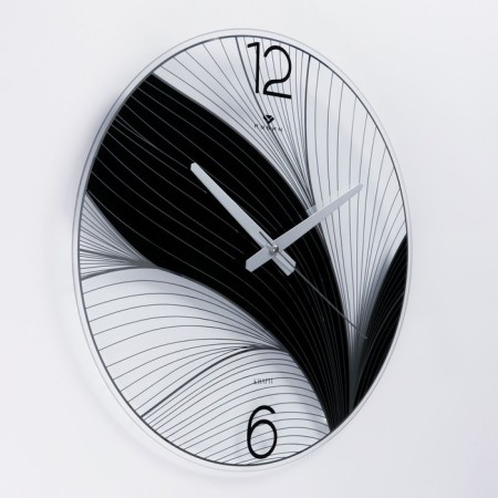 Watch wall, interior "black lotus", silent, d-39 cm-1
