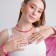 Silicone Bracelet "Oh everything" female, pink color, 20 cm