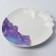 Ceramic dish for serving “marble”, white-blue, 27 cm, white color