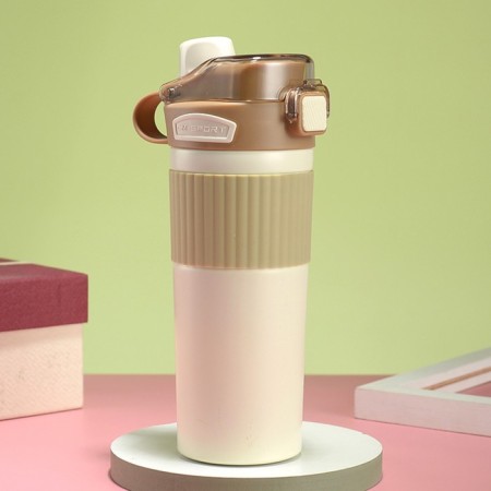 Thermal circle, 500 ml, travel, retains heat up to 12 hours, 22 x 7.9 cm, beige