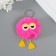 Fluffy on the “hard worker” ring pink 7.6x6x6 cm