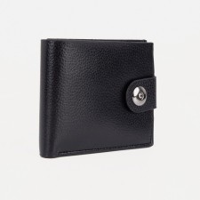 Male purse for magnet, department for bills, for maps, for coins, black color