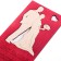 Wooden carved envelope "Congratulations to the newlyweds" red background