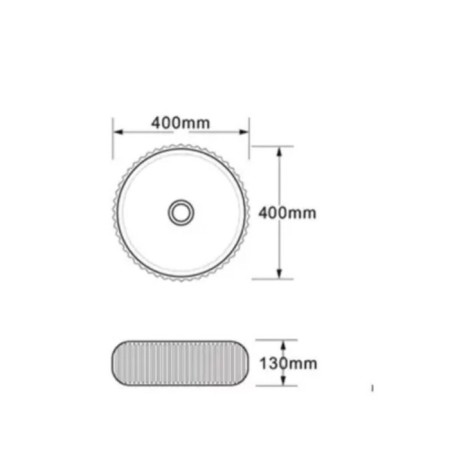 Haling liner Bronze de Luxe Esmeralda 1382W, 400x400x130, without overflow, faience, white 1003840-3