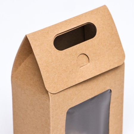 Box with a window, craft, 15 x 10 x 6 cm-3
