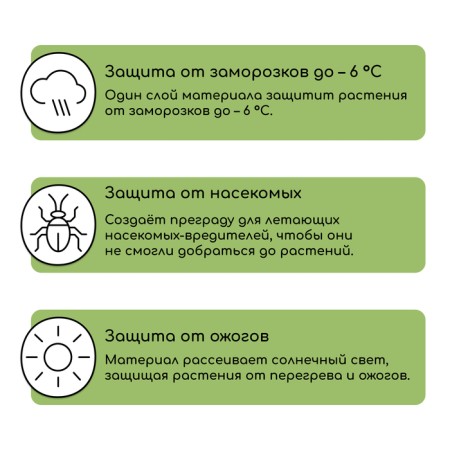 Covering material, 10 × 2.1 m, density 60 g/m², spanbond with UV stabilizer, white, Greengo, economy 30%-2