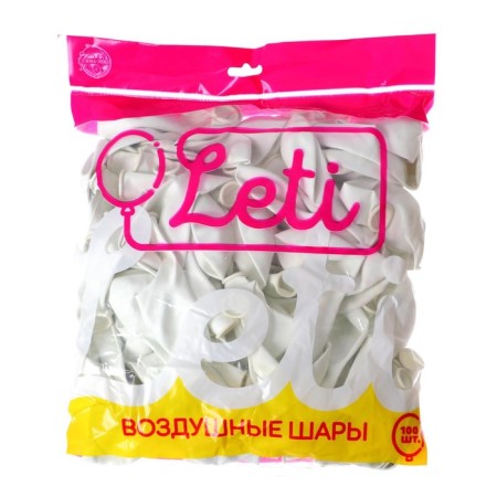 Latex ball 10 ", pastel, set 100 pcs., White color-3