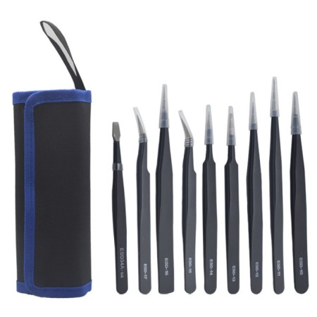 A set of tweezers for watching watches, 9 pcs, antistatic-5