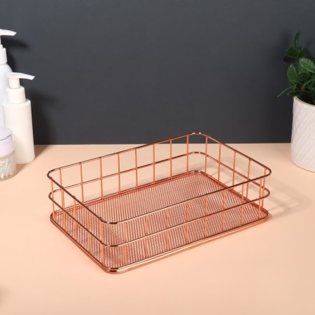 Organizer for storing cosmetic supplies "Rafael", 24.5 × 16.5 × 6.5 cm, bronze color-4