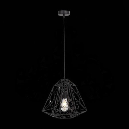 STL LUCE Sus. SL264.403.01. Strano. 1x60 W, E27, 40x40x33 cm, black color-2