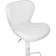 Barrier stool PORCH Metal/Eco -leather, chrome/white 47x53x89 cm