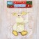 Soft suspension "Deer in a suit with a geometric pattern" 6x11 cm, gold