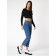 Women's cool jeans with a high -waist of blue, size 44